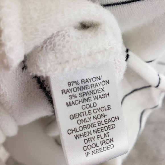 Lou & Grey Signaturesoft Top White Black Stripe Cowl Neck Shirt size Small - Picture 6 of 7